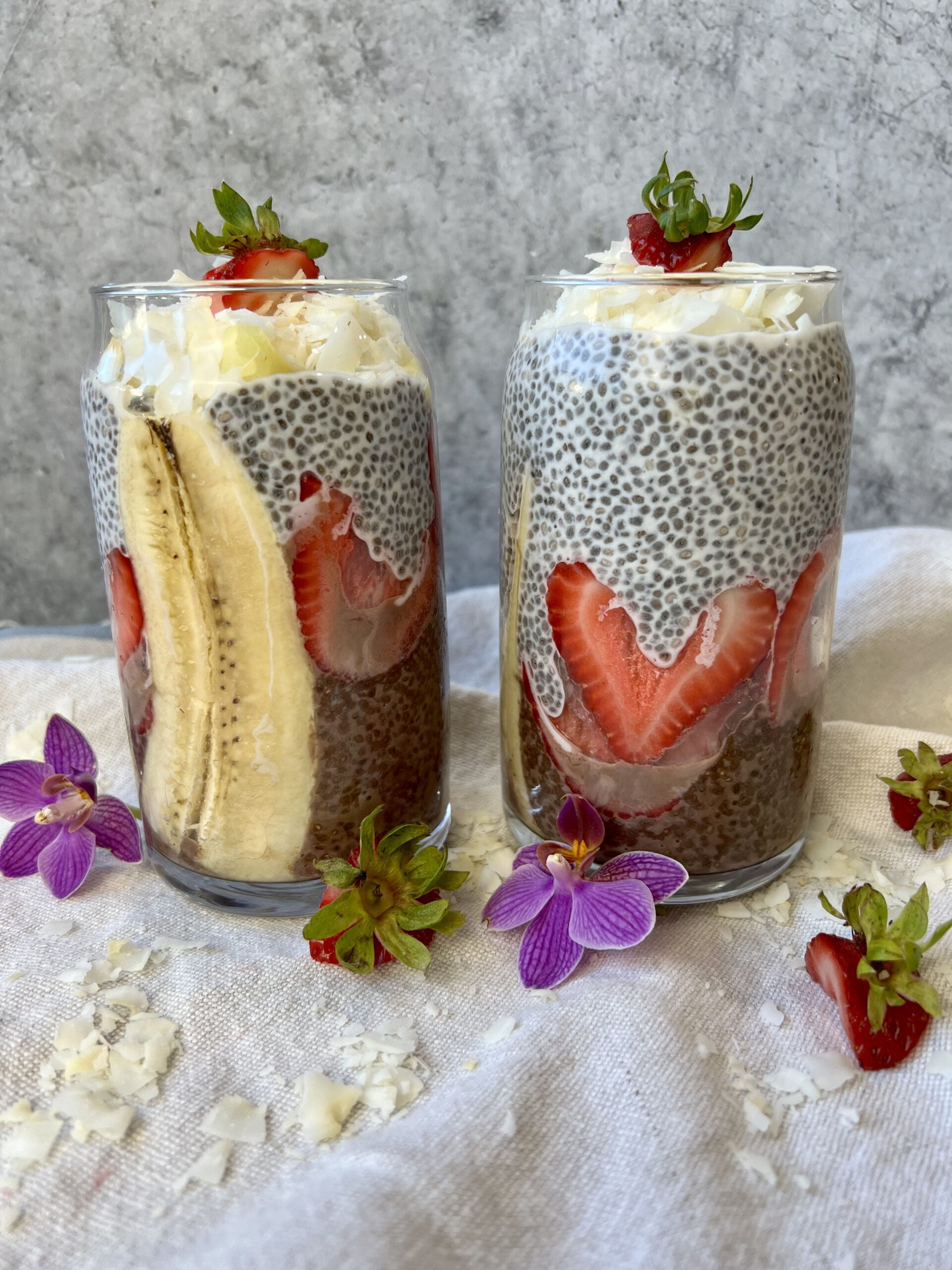 The Best Banana Split Chia Seed Pudding